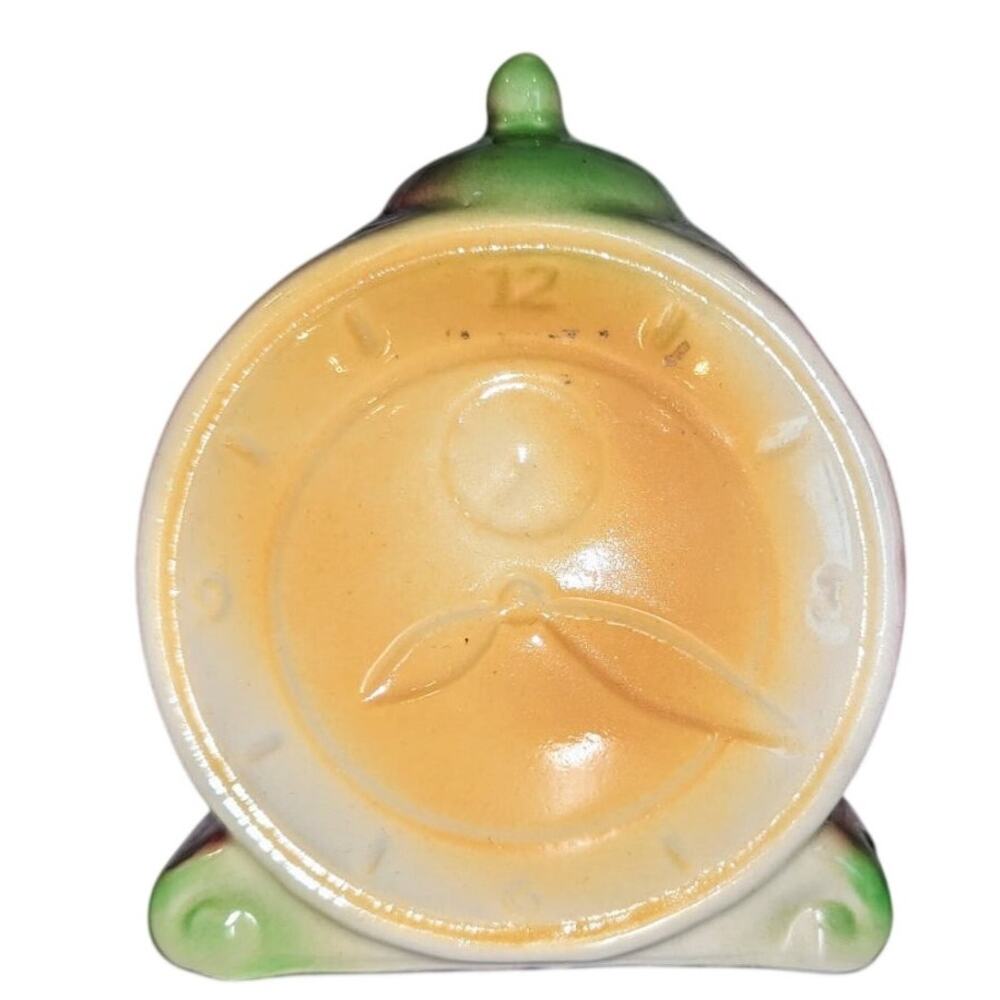 Vintage Shawnee Planter USA Hand Painted Figural Alarm Clock 4.5 inches high